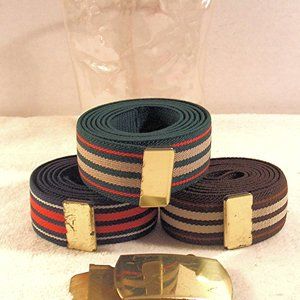 3 UNISEX ELASTIC WEB BELTS WITH INTERCHANGABLE BUCKLE